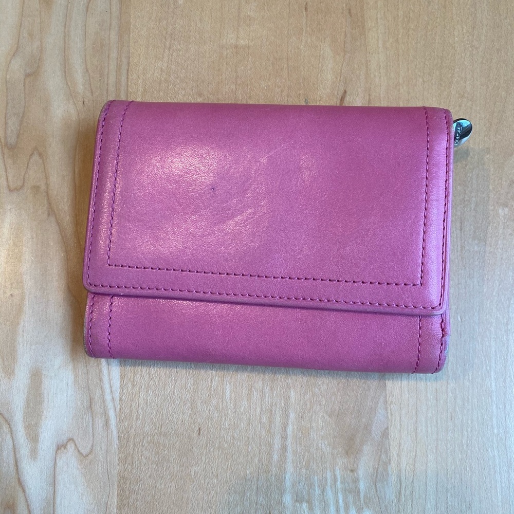 Monsac pink leather wallet